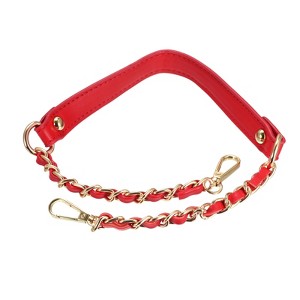 Unique Bargains Metal Corrosion-Resistant PU Leather Purse Flat Chain Strap 2 Pcs - 1 of 3