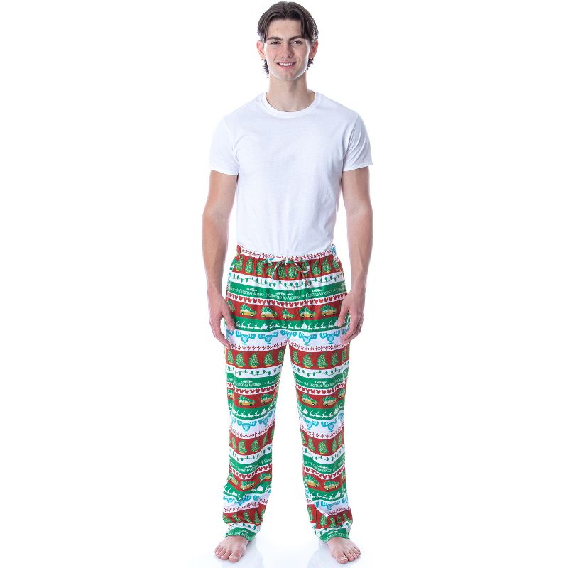 National Lampoon's Christmas Vacation Men's Fair Isle Loungewear Pajama Pants Multi, 2 of 6
