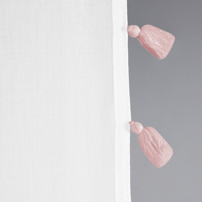 Bianca Sheer Boho Single Window Curtain Panel with Tassels - 52" x 84" - Elrene Home Fashions, 5 of 6