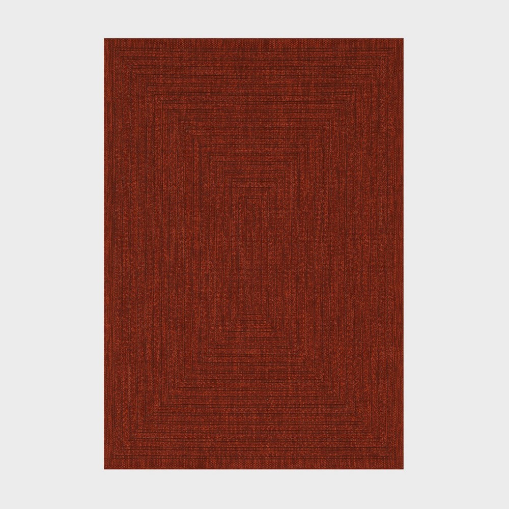 Photos - Area Rug Playa Rug 5'x8' Machine Washable Viola Rectangle Woven Indoor Outdoor  Red: UV & Stain Resistant, Low Pile