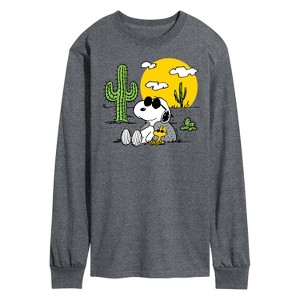 Men's - Peanuts - Snoopy and Woodstock Long Sleeve Graphic T-Shirt - 1 of 4