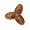 Storied Home Modern Acacia Wood Appetizer Bowl with 3 Compartments, Natural - 3 of 4