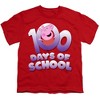 Peppa Pig 100 Days of School Kids T Shirt for Youth Boys and Girls, Red - 2 of 4