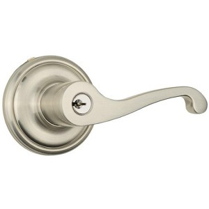 Brinks Push Pull Rotate Glenshaw Satin Nickel Entry Lever KW1 1.75 in. - 1 of 1