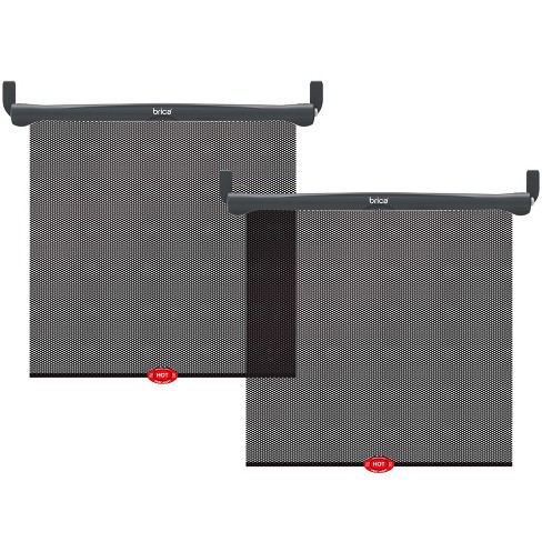 Munchkin Brica Sun Safety Car Window Rollershade With Heat Alert - Black  2pk : Target