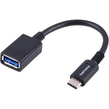 Cable Matters Adaptador USB C a USB de 6 pulgadas (adaptador USB a USB C,  adaptador USB-C a USB 3.0, USB C OTG) en negro