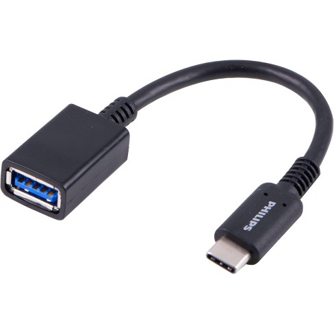 relæ forbruger celle Philips 6" Usb-c To Usb 3.1 Female Adapter Black : Target