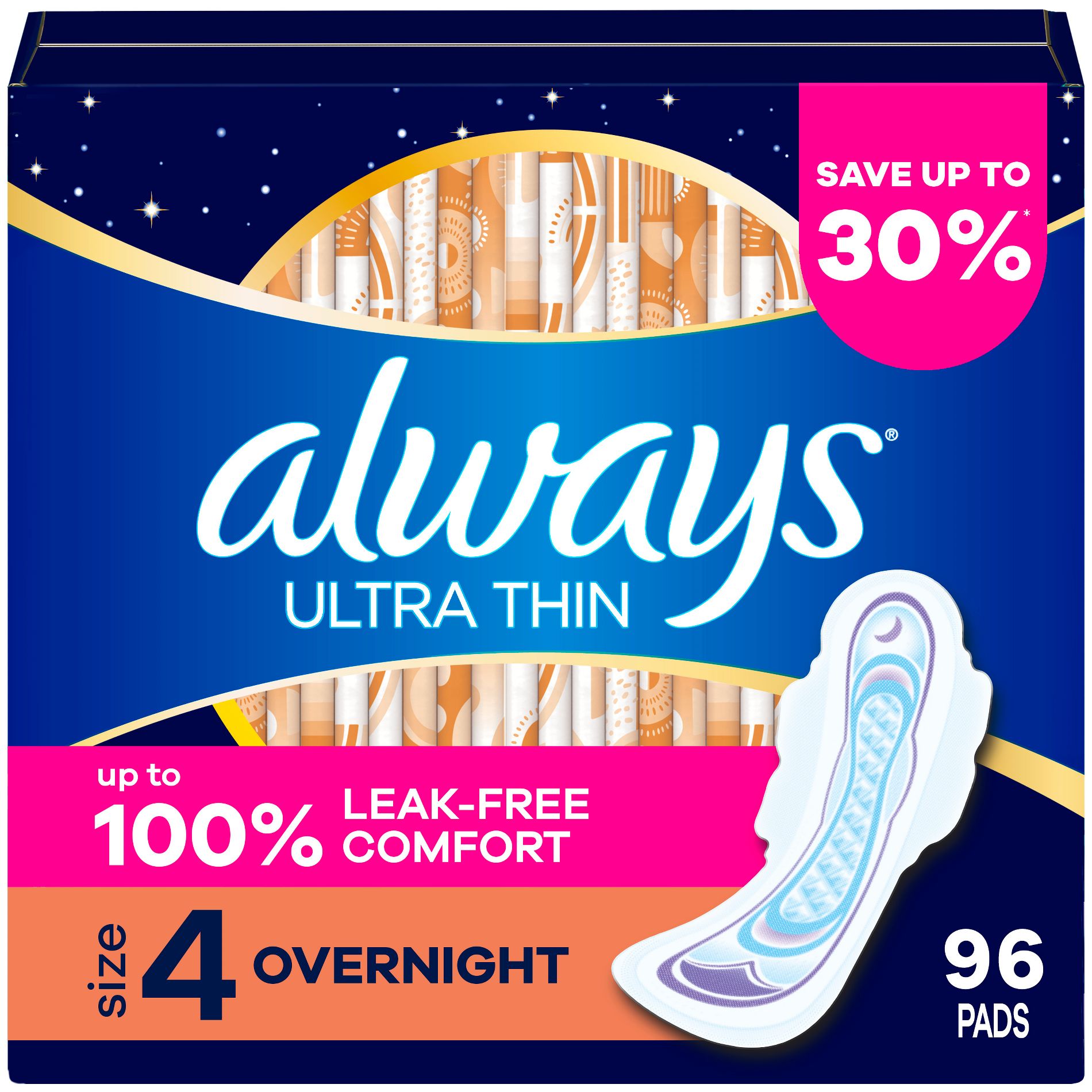Always Ultra Thin Overnight Pads
