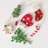 Felt Christmas Ornament Box Multicolor 4.75"H Wool Set of 6 - 3 of 3