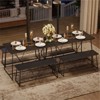 Pinmoco 47.5" Wood Dining Table Set for 4, Kitchen Table with Reinforced Metal Frame, Waterproof Breakfast Nook Set for Small Spaces - 2 of 4