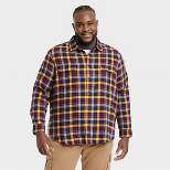 Men's Big & Tall Standard Fit Long Sleeve Collared Button-Down Shirt - Goodfellow & Co™