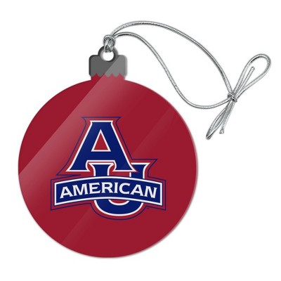 American University Primary Logo Acrylic Christmas Tree Holiday Ornament