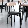 Flash Furniture Wright Commercial Grade Dining Chair with 500 LB. Capacity Steel Frame, Solid Wood Seat, and Boomerang Back - 2 of 4
