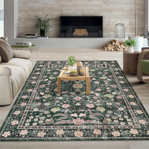 Area Rug, Mottled Boho Design, Durable Non-Shedding Carpet for Living Room, Kitchen & Coffee Table - 1 of 4