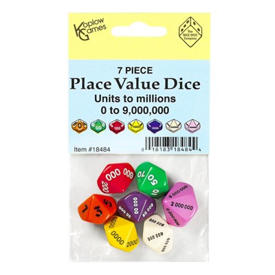 Koplow Games Place Value Dice, Set of 7, 4 Packs