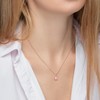 EVERLY JEWELRY | 10K Rose Gold Cushion Cut Checkerboard 0.95 CT TGW Morganite Pendant and Chain with Diamond Accent - 17 inch - 2 of 4