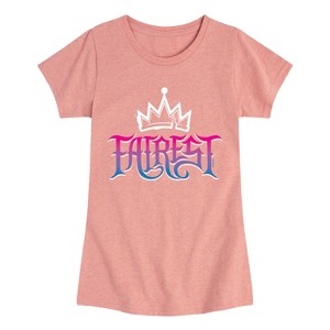 Girls' - Descendants - Fairest Gradient Crown Fitted Short Sleeve Graphic T-Shirt - 1 of 4