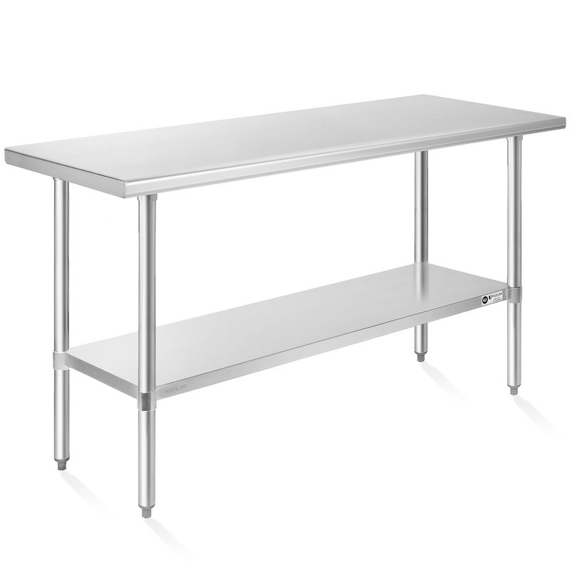 KUTLER Stainless Steel Table for Work and Prep, NSF Heavy Duty Commercial Kitchen Table for Restaurant, 1 of 8