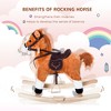 TopComfy Baby Bouncer and Rocker Toddler Kid Chair Plush Rocking Horse Toy for Playroom Living Room, Brown, 29.25"*13"*24.5" - 4 of 4