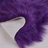 PiccoCasa Office Home Bedroom Faux Sheepskin Puffy Plush Area Soft Warm Floor Mat 1 Pc - 4 of 4