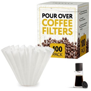 Impresa [100 Pack] Pour Over Coffee Filter for Fellow Stagg XF Filters - White Impresa Tall Coffee Filters - 1 of 4