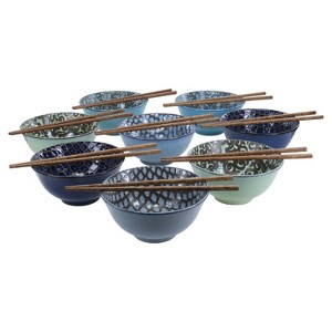 BIA Cordon Bleu 6" Albin Bowls with Jichimu Wood Chopsticks - 1 of 4