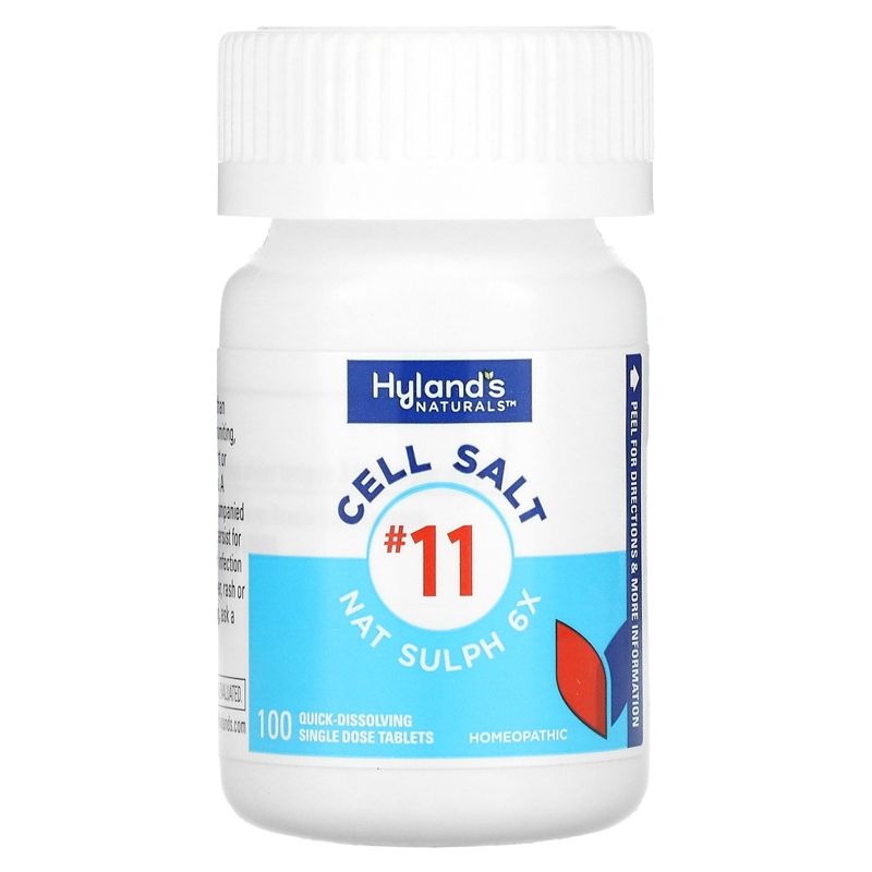 Hyland's Naturals Cell Salt #11, Nat Sulph 6X, 100 Quick-Dissolving Single Tablet, 3 of 4