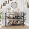 43" Narrow Console Table with Shelves, 3 Tier Industrial Entryway Sofa Table, Space Saving Rustic Hallway, Living Room Side Table - 2 of 4
