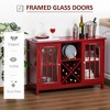 Sideboard, Glass Door Serving Buffet Cabinet, Liquor Cabinet with Adjustable Shelves, 12 Bottle Wine Rack for Living Room, Kitchen - 4 of 4