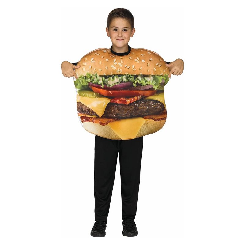 Funworld Cheeseburger Child Costume | One Size Fits Up To Size 12, 1 of 2