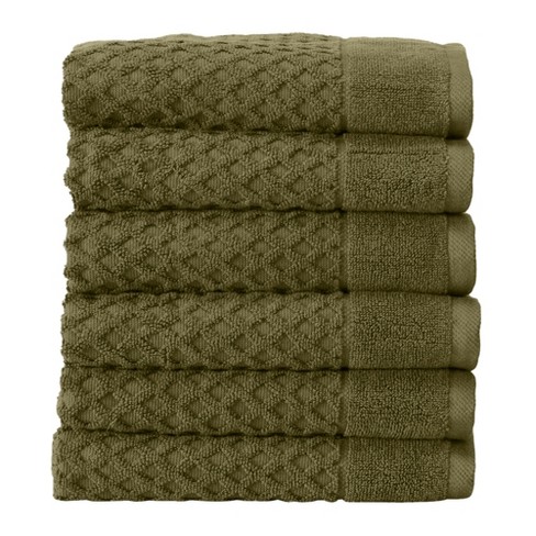 100% Cotton Quick-Dry Bath Towels | Grayson Collection Great Bay Home Hand Towel (6-pack) / Optic White
