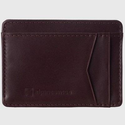 Alpine Swiss RFID Minimalist Oliver Front Pocket Wallet For Men Leather Comes in a Gift Box