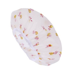 Unique Bargains Women's Floral Pattern Shower Cap 1 Pc - 1 of 3