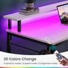Greenstell Modern L-shaped computer desk - with LED lights, storage filing cabinet, and flip-up corners - 2 of 4