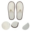 Unique Bargains Thick Linen Slippers Disposable Slippers Beige Brown 1 Pair - 3 of 4