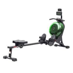 Sunny Health & Fitness Hydro Dual Resistance Smart Magnetic Water Rowing Machine - 1 of 4