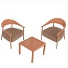 3-Piece Patio Conversation Set with 2 Cushioned Chairs and Coffee Table, Small Space Outdoor Furniture for Balcony or Porch – The Pop Home - 3 of 4