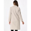 INSPIRE CHIC Women's Notched Lapel Single Breasted Outwear Work Long Winter Coat - 4 of 4