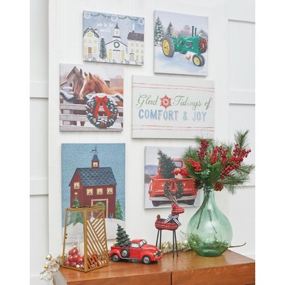 Joy To The World Light-Up LED Canvas Wall Art
