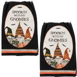 Decorative Towel Spookin With My Gnomies Set/2  -  Set Of Two Kitchen Towels 28 Inches -  Halloween Kitchen  -  113124  -  Cotton  -  Black
