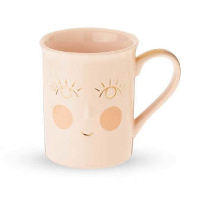 Personalized Pink Ceramic Tea Infuser Mug with Lid