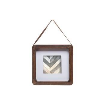 Natural Wood 4 x 4 inch Decorative Wood Hanging Picture Frame - Foreside Home & Garden