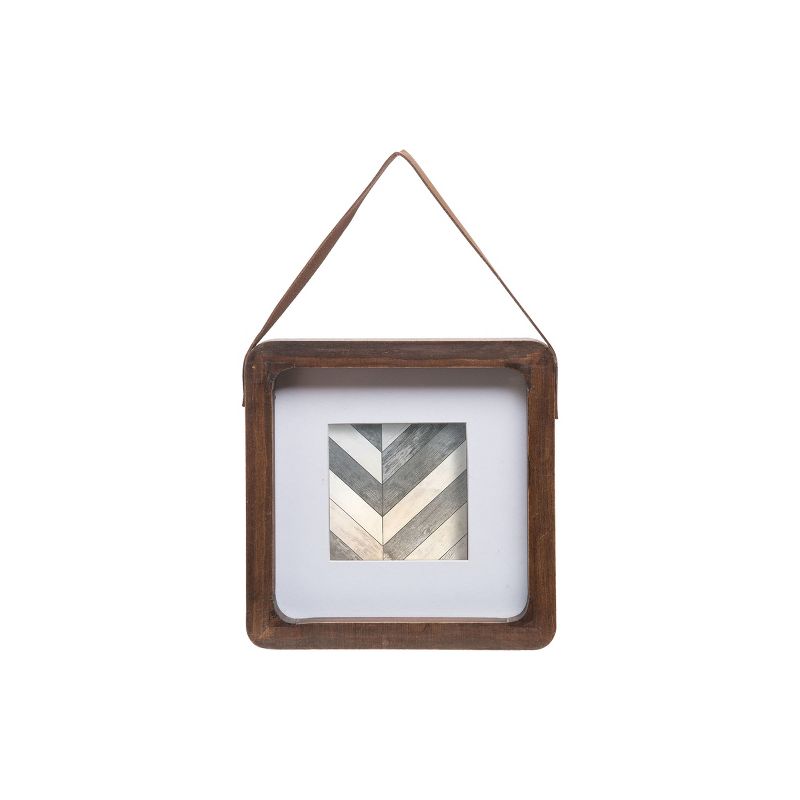 Natural Wood 4 x 4 inch Decorative Wood Hanging Picture Frame - Foreside Home & Garden, 1 of 9