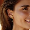 Ross-Simons Black Agate "Good Fortune" Drop Earrings in 18kt Gold Over Sterling - 2 of 3