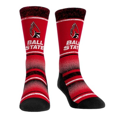 NCAA Ball State Cardinals Vintage Crew Socks - L/XL