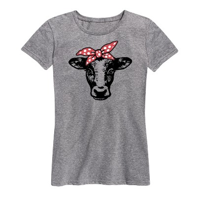 Women's - Country Casuals - Cow Bandana Short Sleeve Graphic T-Shirt