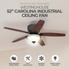 Westinghouse Quiet Operation Reversible Blades Ceiling Fan with LED Light Kit for Indoor Use, 52 Inch, Brushed Nickel Finish, Bronze - 2 of 4