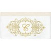 Linum Home Textiles 100% Turkish Cotton MONICA Gold Thread 2PC Embellished Bath Towel Set - 3 of 3