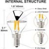 Runesay G14(G45) Half Chrome Light Dimmable 4W(40W Equivalent) E12 LED Candelabra Bulbs, Warm White Filament Vintage Bulb W/ Golden Mirror, Pack of 4 - 2 of 4