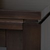 48" Solid Wood TV Media Stand with Handcrafted Dark Mahogany Brown Stain and Tempered Glass Doors for Living Room and Bedroom - 2 of 4